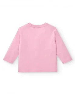 T-shirt fille rose imprimé crayons de couleur collection Big Brains