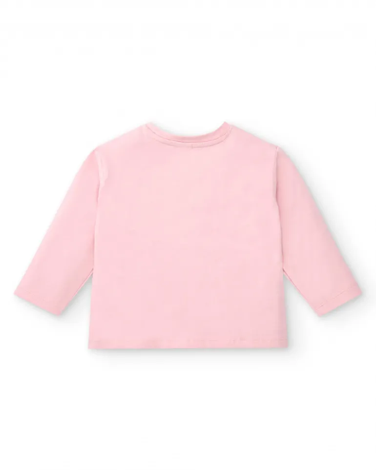 T-shirt fille rose motif étoiles Amazing collection