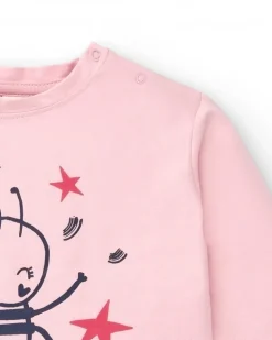 T-shirt fille rose motif étoiles Amazing collection