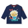 T-shirt garçon bleu marine imprimé "Full of Ideas", collection Big Brains