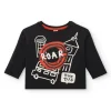 T-shirt garçon noir imprimé London collection Cartoon Calling