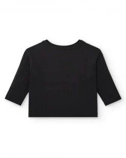 T-shirt garçon noir imprimé London collection Cartoon Calling
