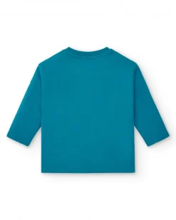 T-shirt manches longues imprimé pingouin snowboarder pour garçon de la collection Freezy