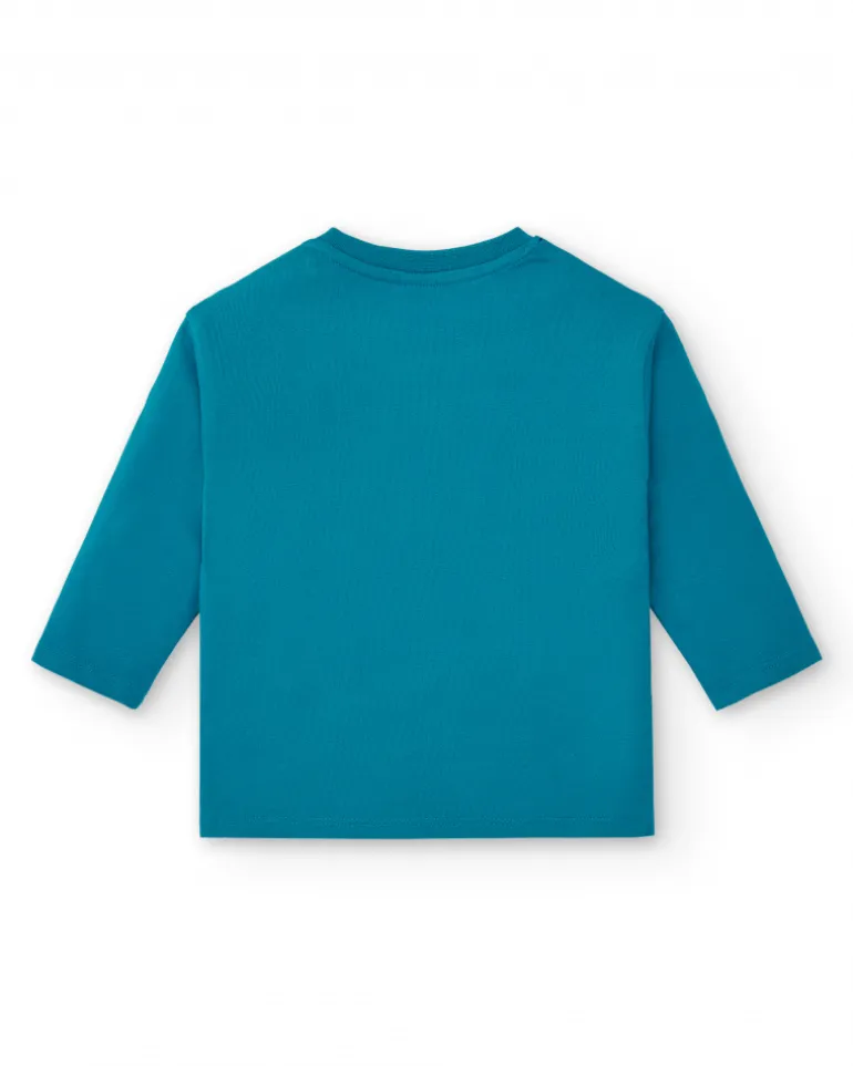 T-shirt manches longues imprimé pingouin snowboarder pour garçon de la collection Freezy