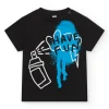 T-shirt noir pour garçon avec phrase "Have Fun"