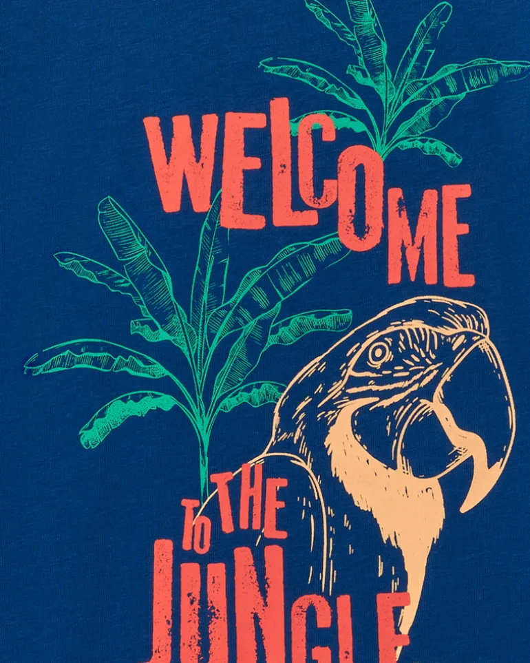 T-shirt pour garçon en bleu avec imprimé