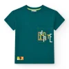 T-shirt pour garçon en vert avec poche avant.