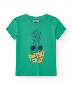 T-shirt pour garçon en vert avec imprimé