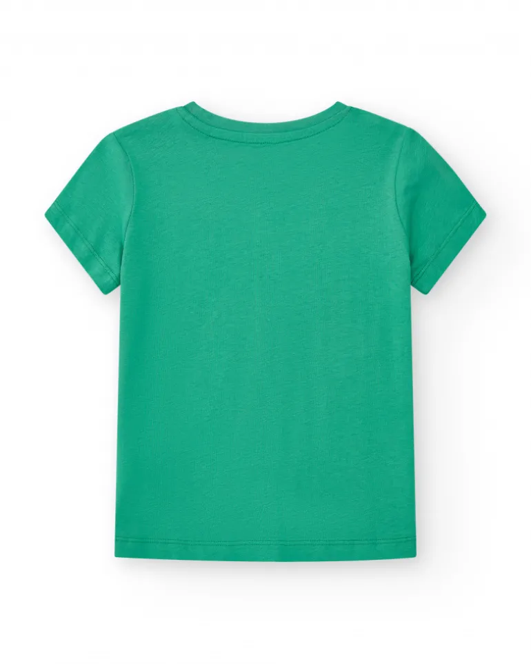T-shirt pour garçon en vert avec imprimé