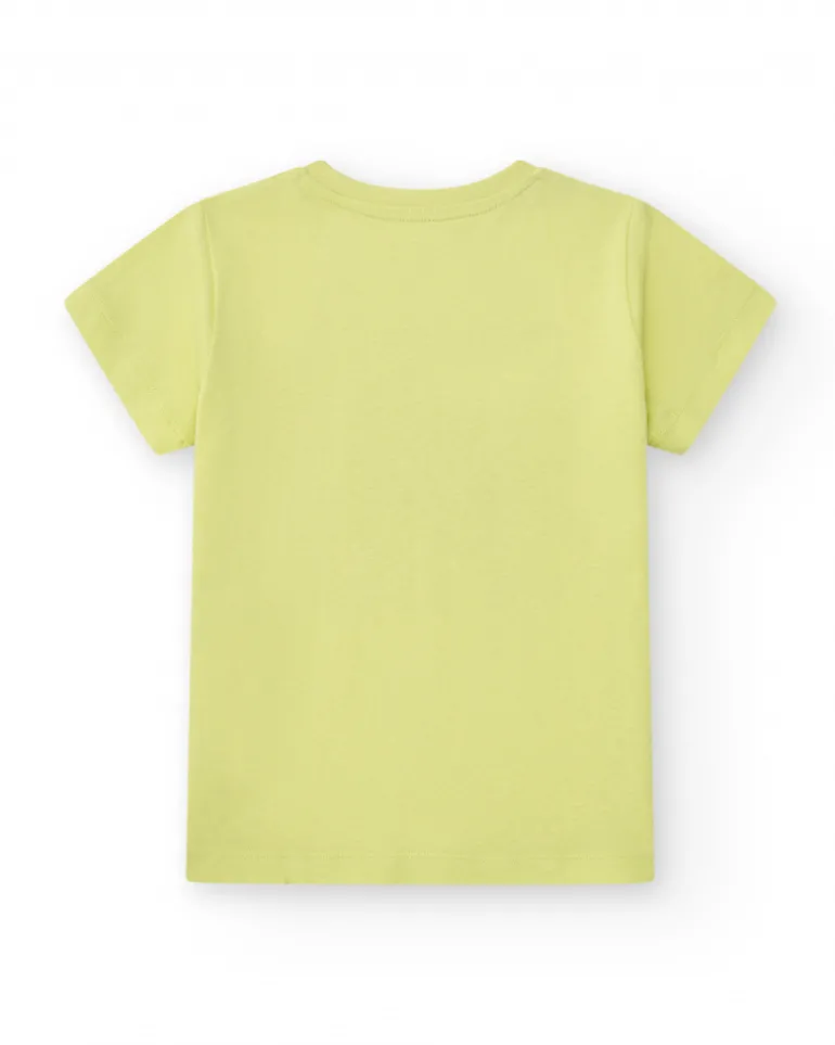 T-shirt pour garçon en vert avec imprimé crocodile