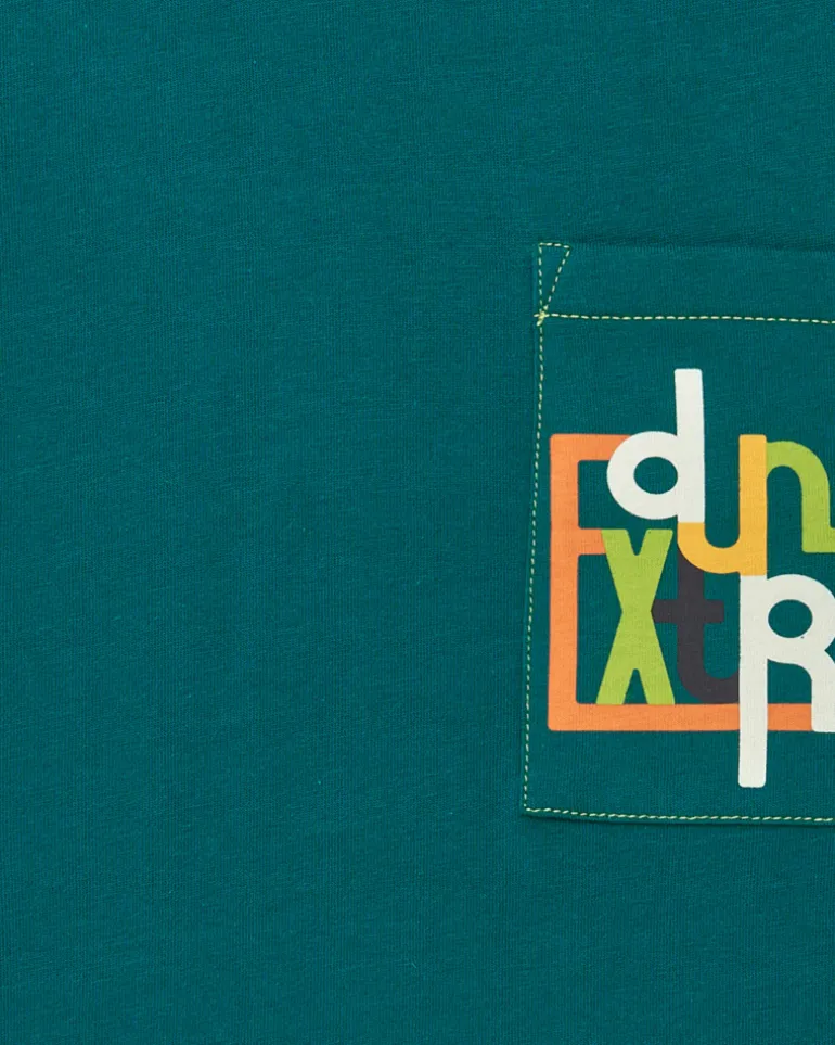 T-shirt pour garçon en vert avec poche avant.