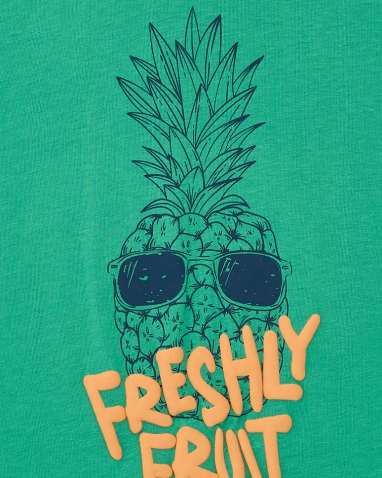 T-shirt pour garçon en vert avec imprimé