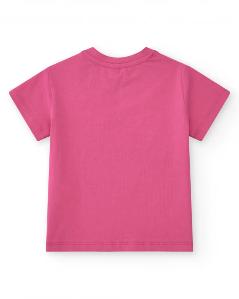 T-shirt rose pour fille avec phrase "THIS IS MY WILD SIDE"