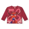 T-shirt rouge pour fille avec imprimé super-héros de la collection Super Natural