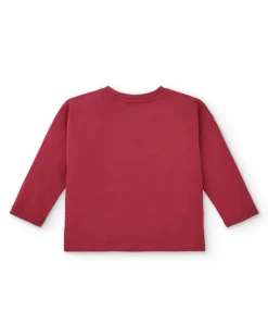 T-shirt rouge pour fille avec imprimé super-héros de la collection Super Natural