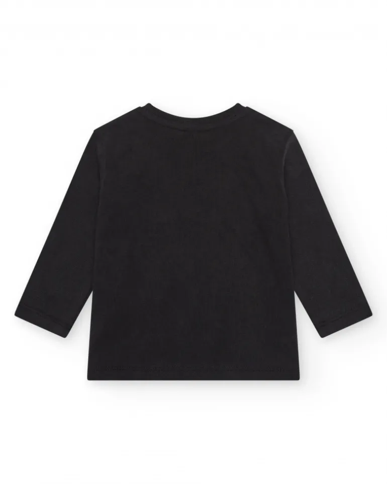 T-shirt sans manches bleu pour garçon avec imprimé