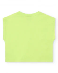 T-shirt vert pour garçon avec requin