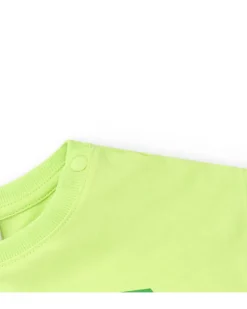 T-shirt vert pour garçon avec requin