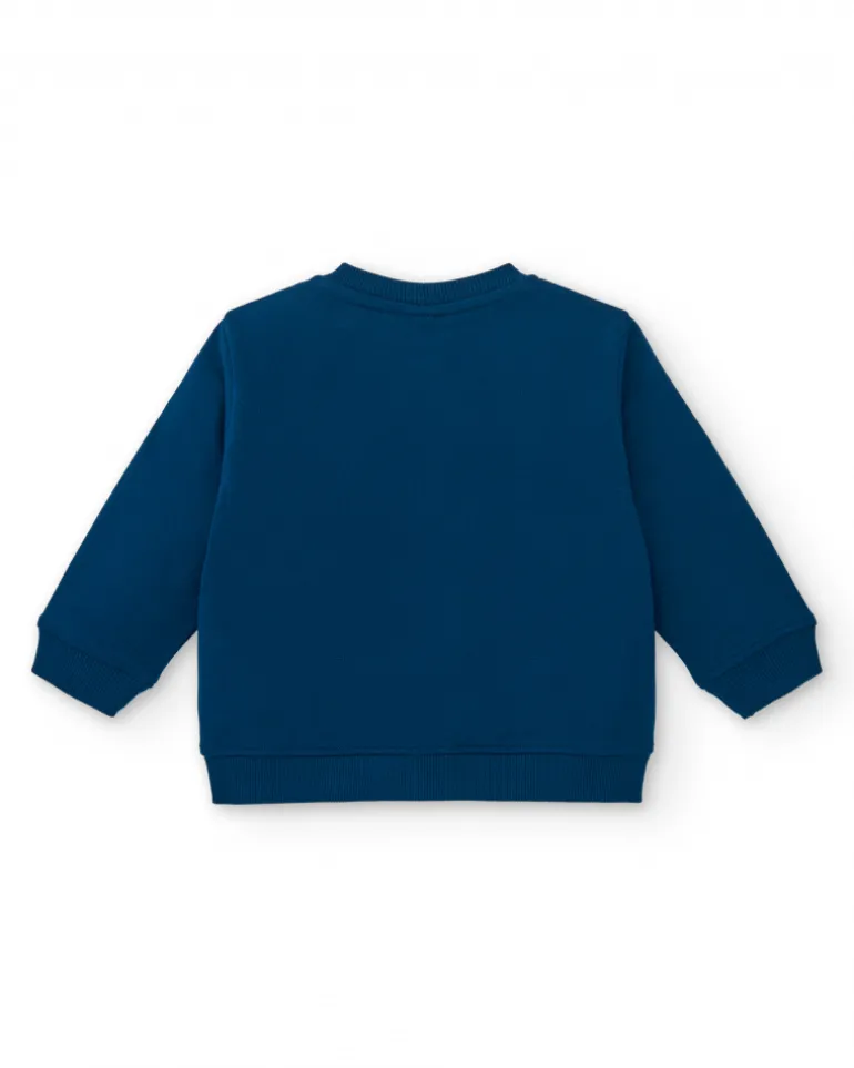 Veste bleu marine à imprimé Yéti pour garçon de la collection Freezy
