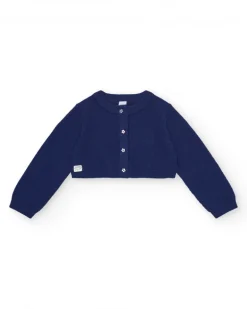 Veste bleu marine pour fille avec boutons en forme d’
