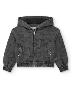 Veste en jean à capuche imprimée collection Rebel Dreamers