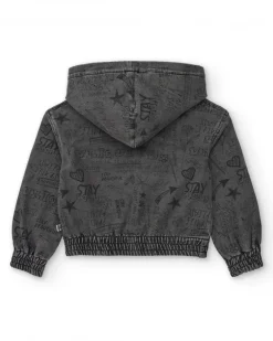 Veste en jean à capuche imprimée collection Rebel Dreamers