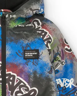 Veste garçon à capuche et imprimé multicolore collection Skater Life