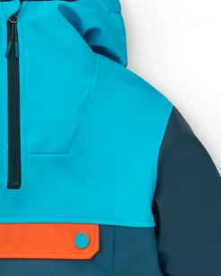 Veste garçon bleue avec détails orange collection Icebreaker