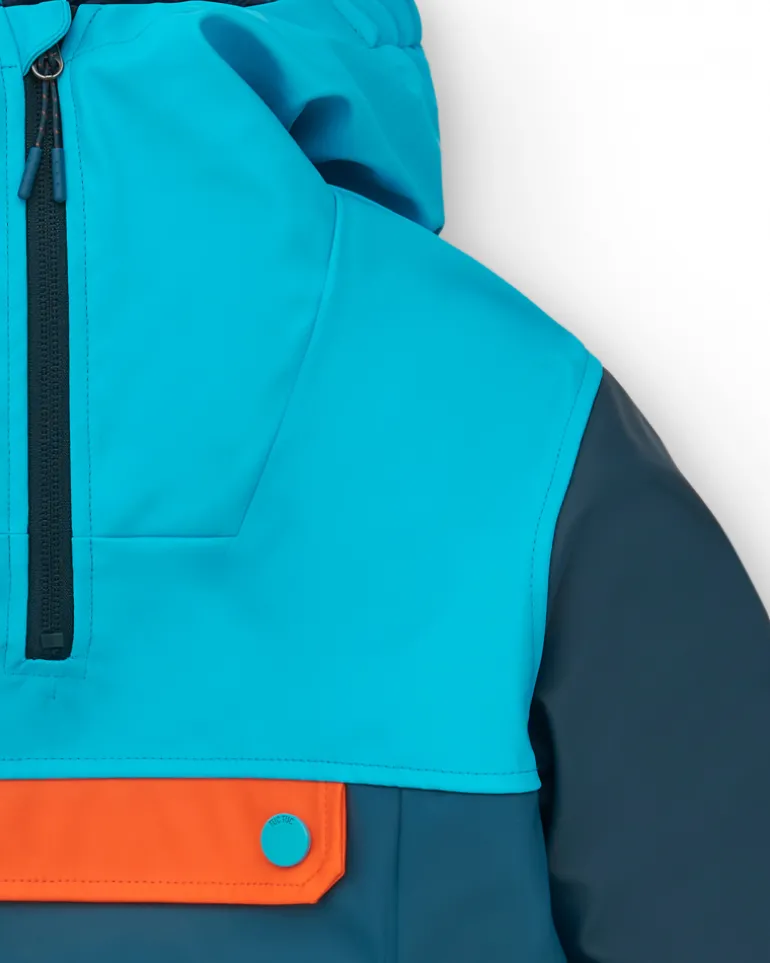 Veste garçon bleue avec détails orange collection Icebreaker