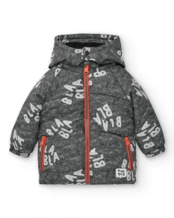 Veste grise à capuche et imprimé garçon de la collection Cartoon Calling