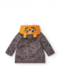 Veste imperméable grise à capuche tigre garçon collection Cartoon Calling