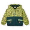 Veste imperméable pour garçon verte à motif géométrique collection Soulvivor