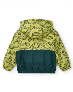 Veste imperméable pour garçon verte à motif géométrique collection Soulvivor