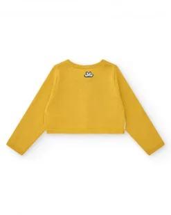Veste jaune pour fille avec imprimé floral