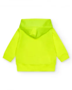 Veste jaune pour garçon avec requin et phrase