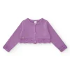 Veste lilas pour fille avec boutons et détails