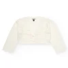 Veste pour fille en blanc avec boutons.