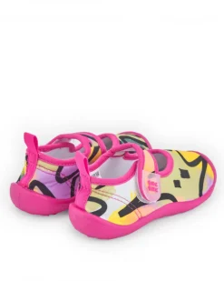 Zapato de agua para niña multicolor con cierre de velcro